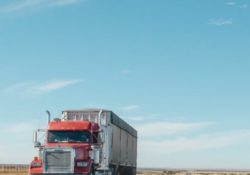 truck heading down open road