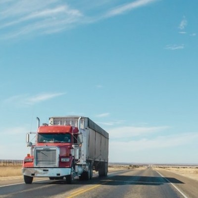 truck heading down open road